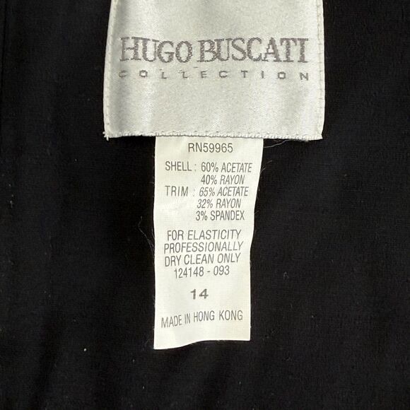 Hugo Buscati Collection Y2K Strapless Corset Bustier Top Size 14 Black Crop - Picture 6 of 10